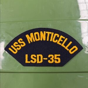 USS Monticello embroidered naval Patch